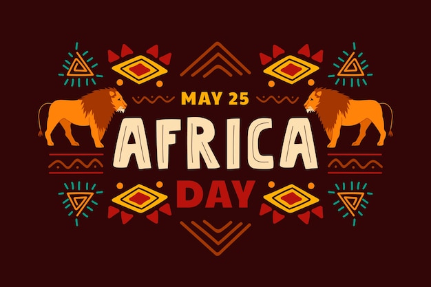 Vector fondo plano del día de áfrica