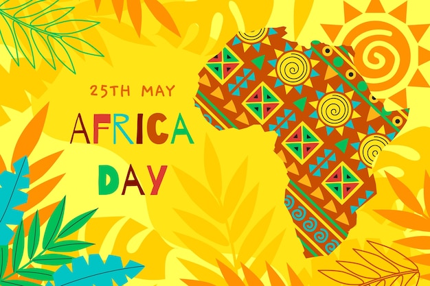 Vector fondo plano del día de áfrica