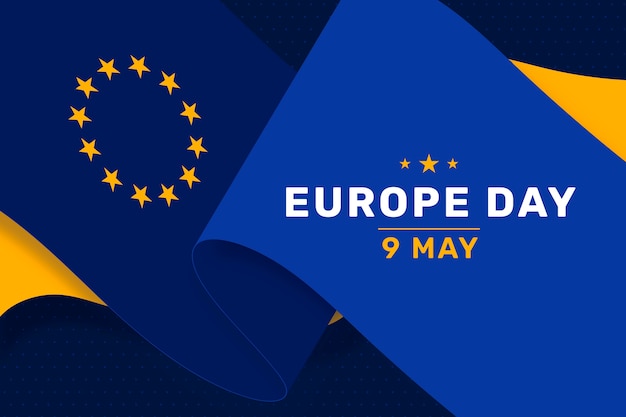 Vector fondo plano del día de europa