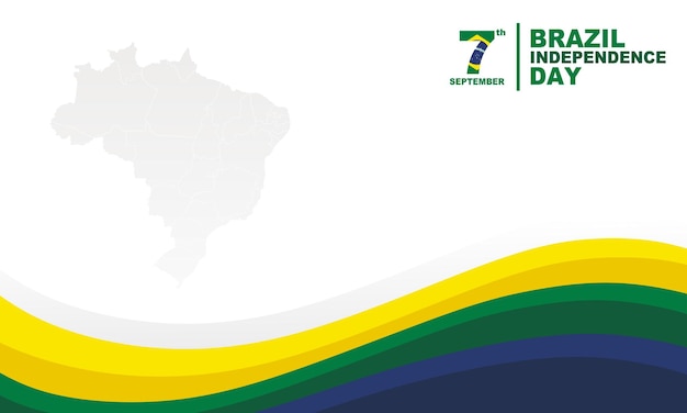 Fondo plano del día de la independencia de brasil con espacio de copia