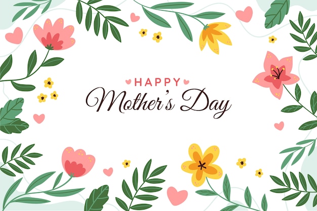 El fondo plano del día de las madres