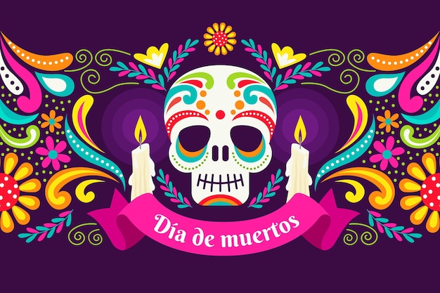 Fondo plano dia de muertos