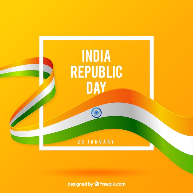 Vector fondo plano del día de la república de india