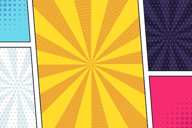 Fondo plano de estilo cómico