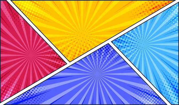 Fondo plano de estilo cómico