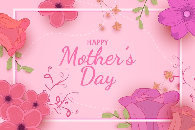 Fondo plano feliz día de la madre
