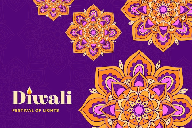 Fondo plano del festival de diwali