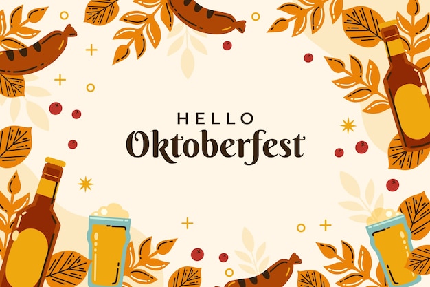 Fondo plano para el festival de oktoberfest