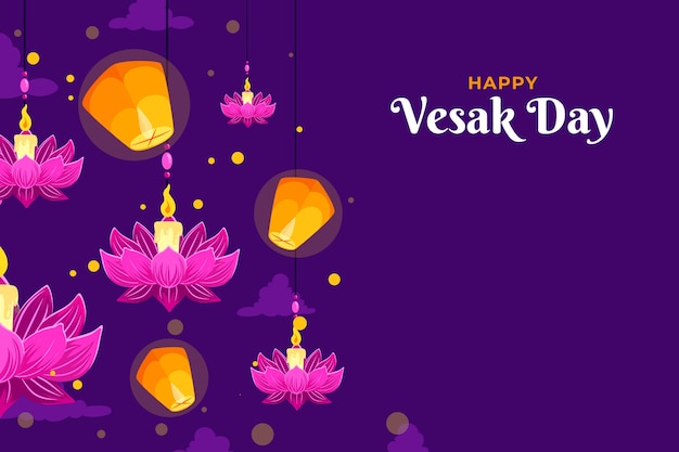 Fondo plano festival vesak