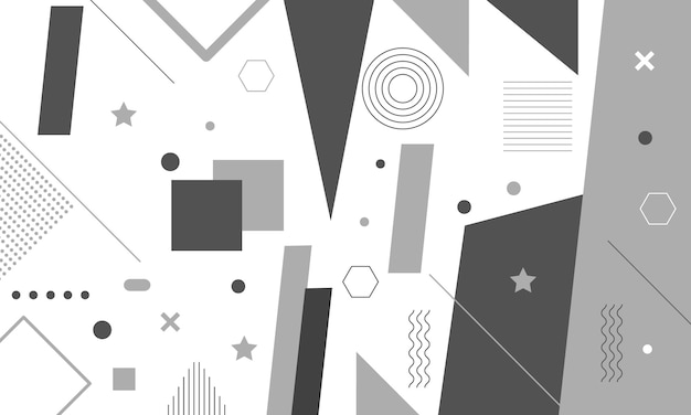 Fondo plano de formas geométricas