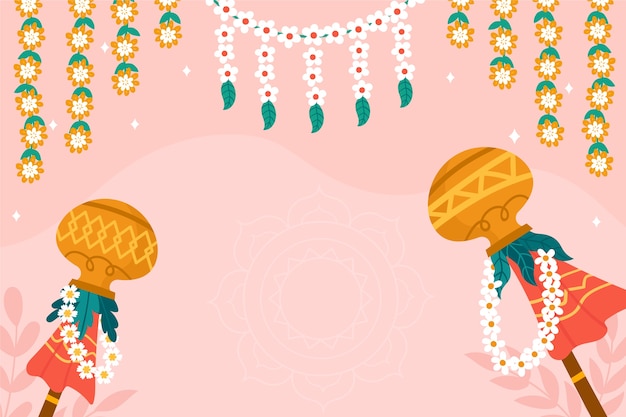 Fondo plano de gudi padwa