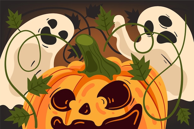 Vector fondo plano de halloween