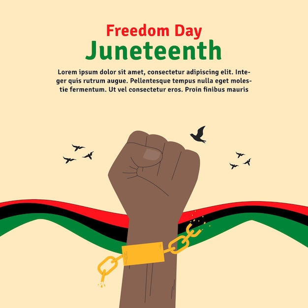 Fondo plano de junio de vector libre