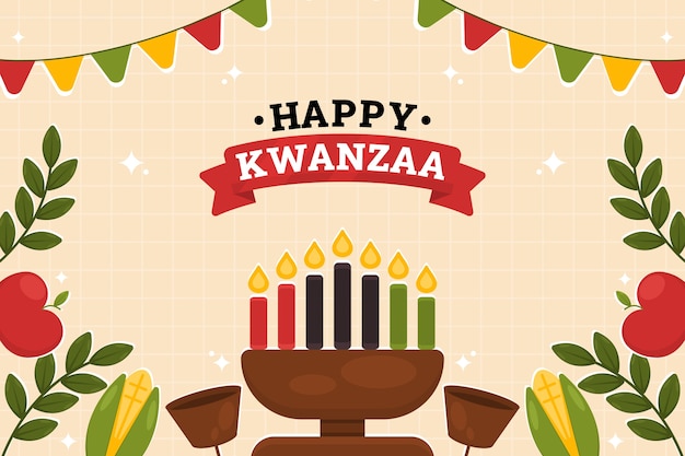 Fondo plano kwanzaa