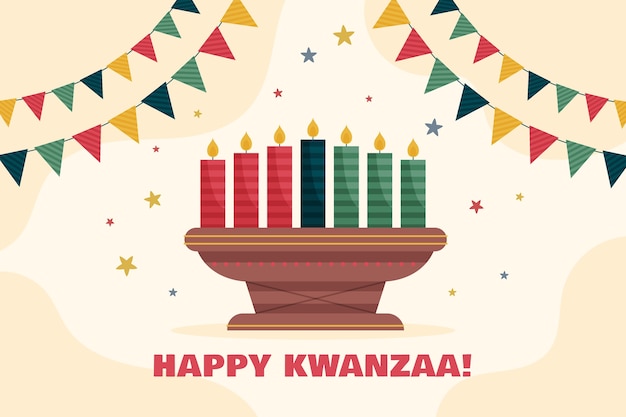 Fondo plano kwanzaa