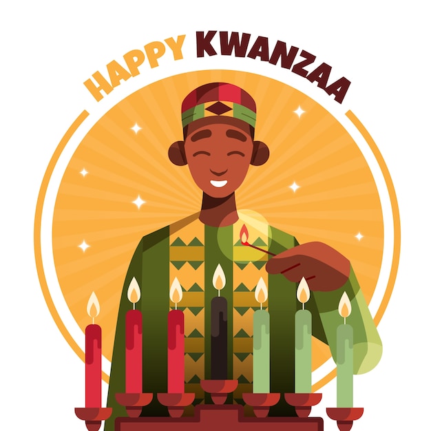 Fondo plano kwanzaa