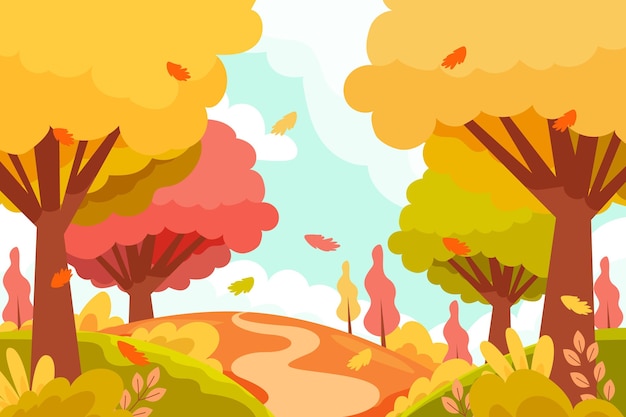 Vector fondo plano de otoño