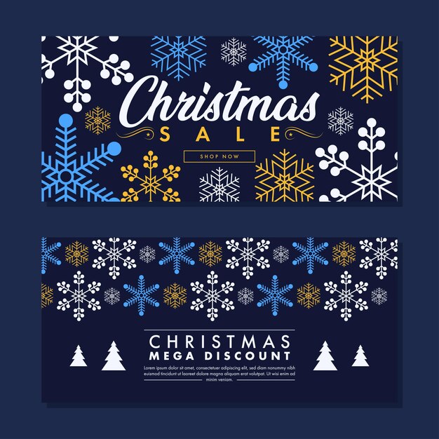 fondo plano de paisaje de venta de navidad
