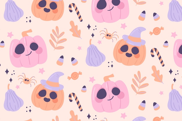 Vector fondo plano pastel de halloween