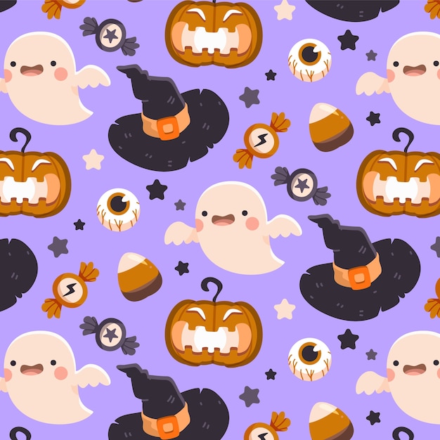 Vector fondo plano pastel de halloween