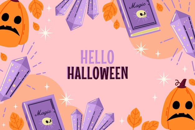 Fondo plano pastel de halloween