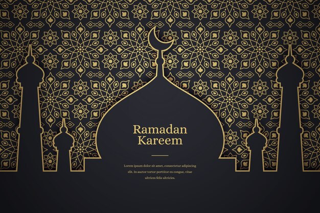 Fondo plano de ramadan kareem