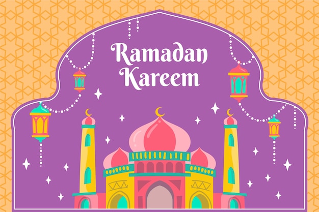 Fondo plano de ramadán