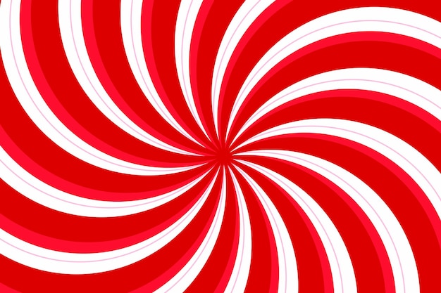 Fondo plano del remolino del bastón de caramelo