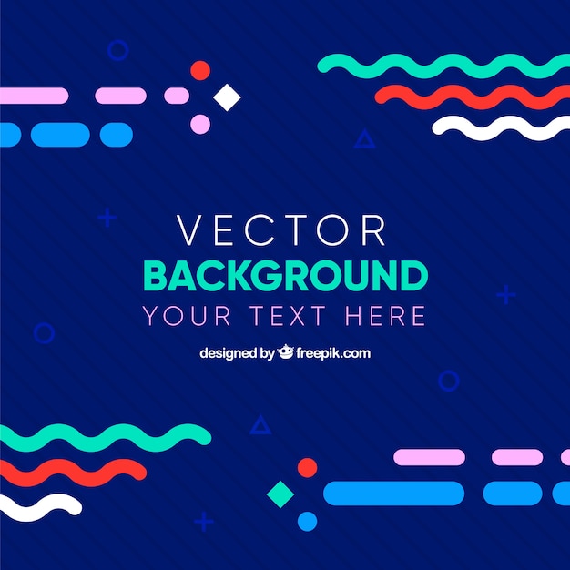 Vector fondo plano simple con elementos coloridos