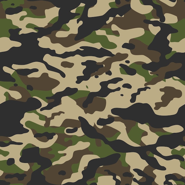 Fondo plano de textura de patrón de camuflaje militar del ejército.