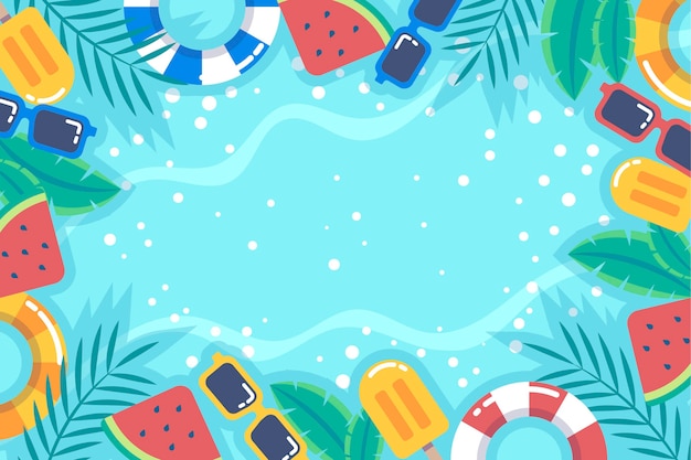 Vector fondo plano de verano