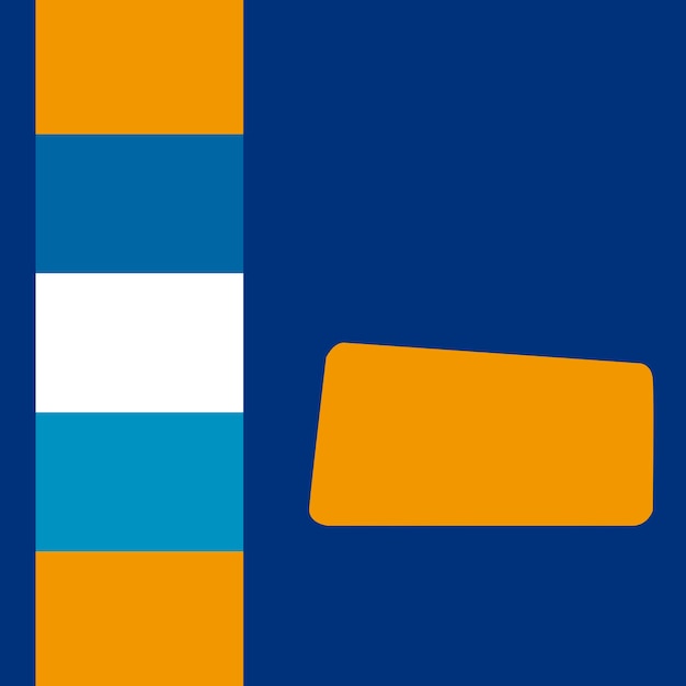 Fondo de plantilla azul cuadrado y naranja para productos con espacio de copia