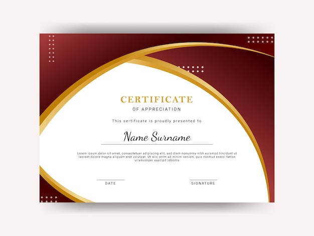 Fondo De Plantilla De Certificado Simple