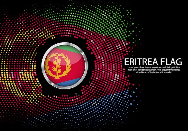 Fondo plantilla de degradado de semitonos de la bandera de eritrea.