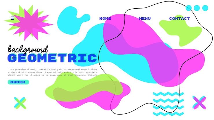 Vector fondo plantilla de diseño web geométrica abstracta ilustración vectorial estilo moderno y dinámico