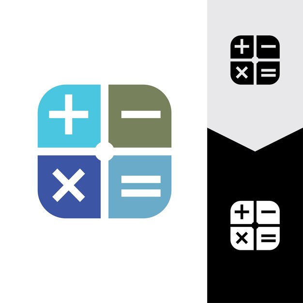El fondo de la plantilla de icona vectorial de la calculadora