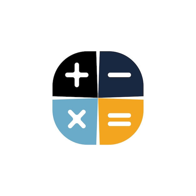 El fondo de la plantilla de icona vectorial de la calculadora