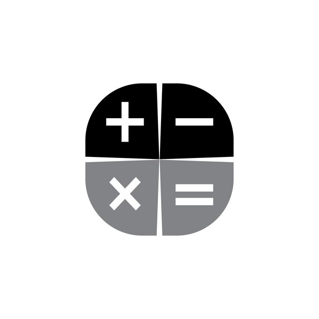El fondo de la plantilla de icona vectorial de la calculadora