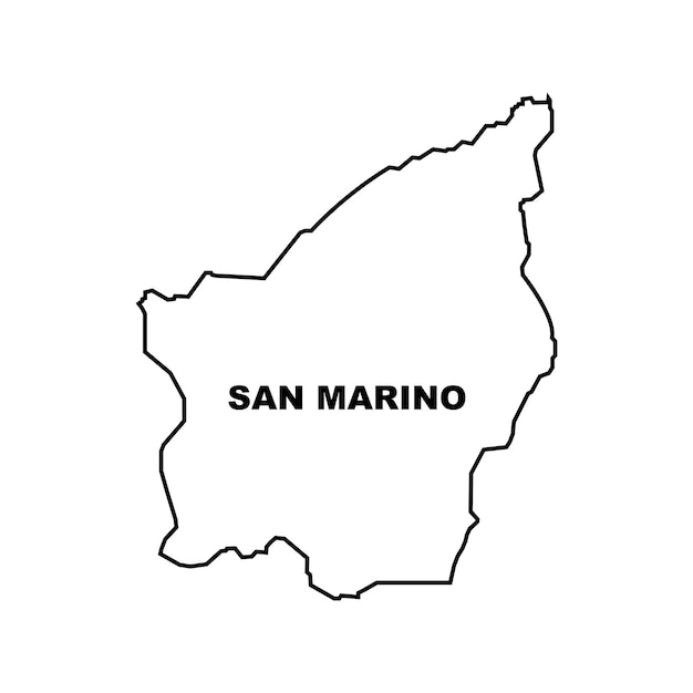 Fondo de plantilla de ilustración vectorial de icono de mapa de SAN MARINO