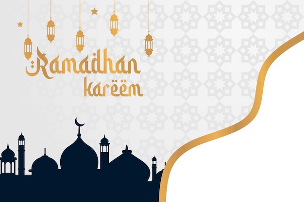 Fondo de plantilla de ramadhan kareem simple