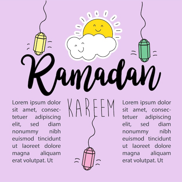 Fondo de plantilla de saludo de ramadán kareem