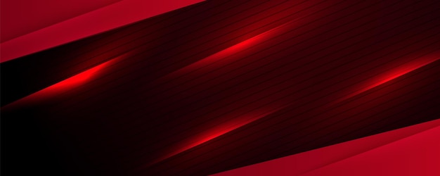 Fondo de plantilla de vector de diseño de tecnología moderna de diseño de marco negro de color brillante rojo metálico abstracto