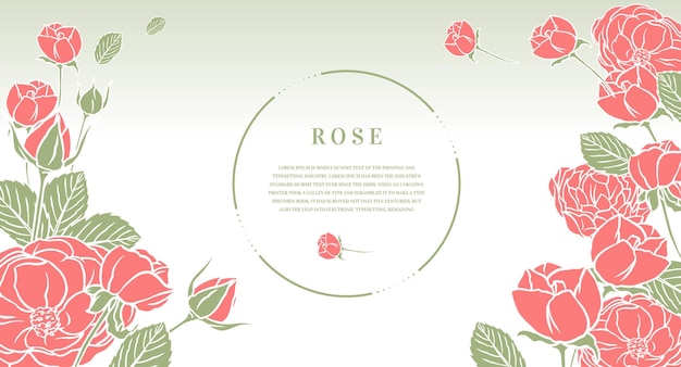 Fondo de plantilla de vector rosa