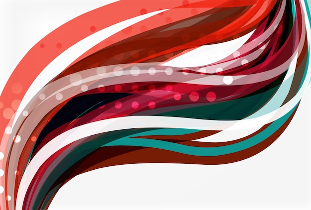 Fondo de plantilla vectorial de rayas de onda de colores elegantes para opciones de número de diagrama de diseño de flujo de trabajo o diseño web