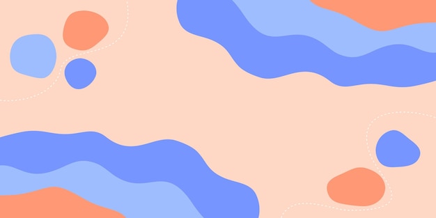 fondo de playa azul dibujado a mano diseño lindo y moderno