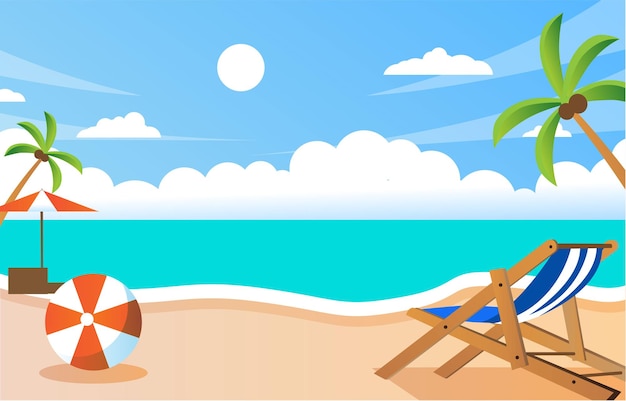 Fondo de playa de verano