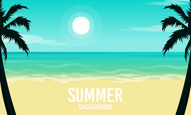 El fondo de la playa de verano