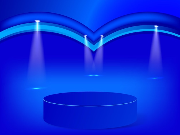 Fondo de podio de etapa de producto realista 3d.