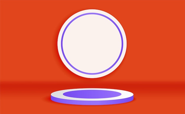 Fondo de podio moderno. Podio 3d para colocación de productos con fondo circular.