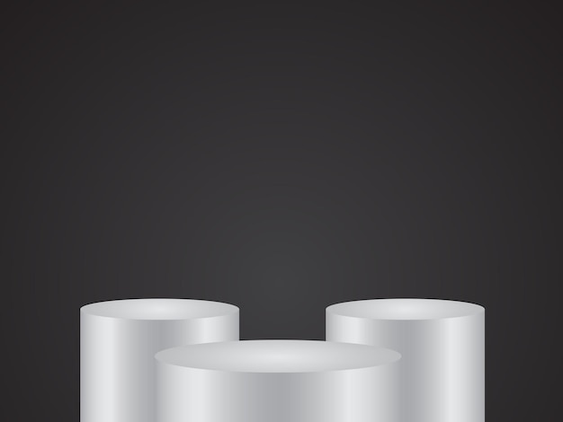 Fondo de podio negro realista vector libre